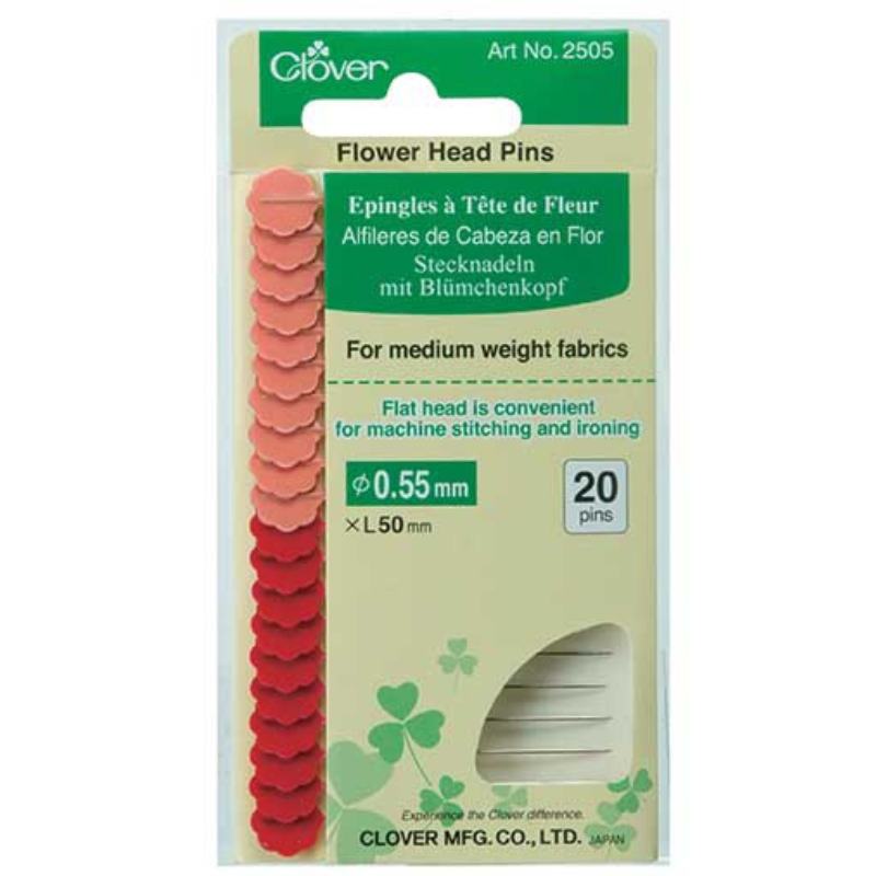 Clover Flower Head Pins pack of 20