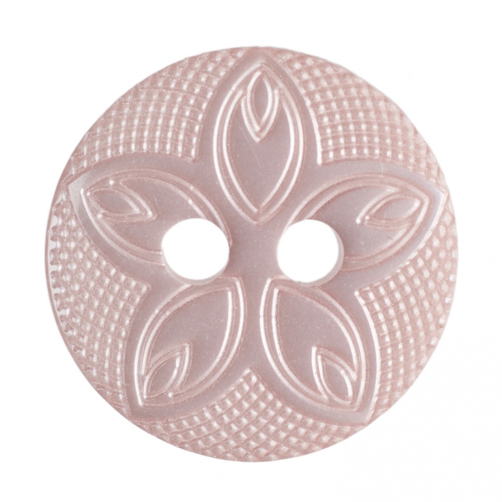 Etched Flower 12mm Pink