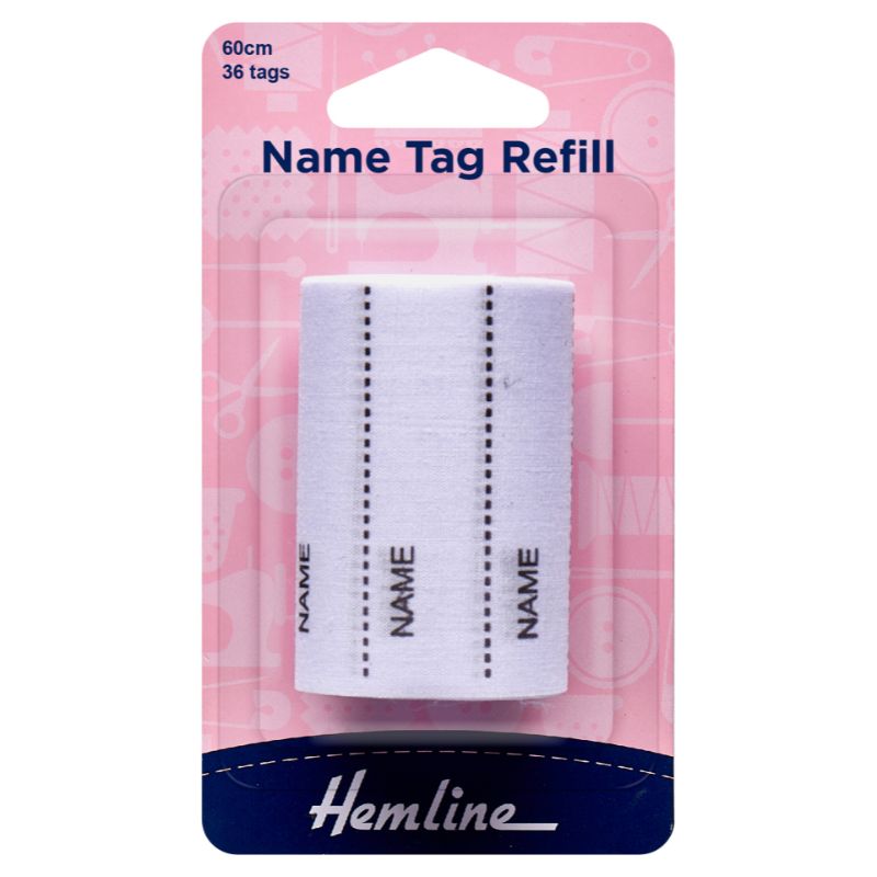 Hemline Name Tag Refill - 36 Tags