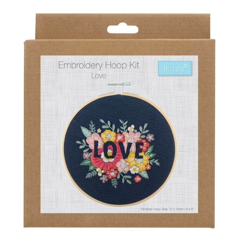 Embroidery Kit with Hoop - Love