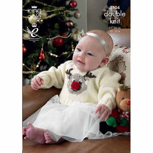 King Cole 3804 Baby/Child Christmas Sweaters (DK)