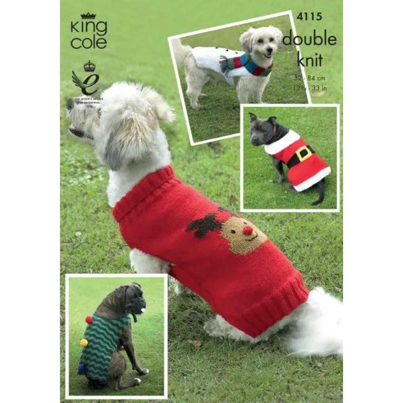 King Cole Christmas Dog Coat Pattern 4115