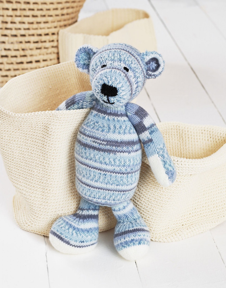 Knitting Pattern Toy Bear In Snuggly DK