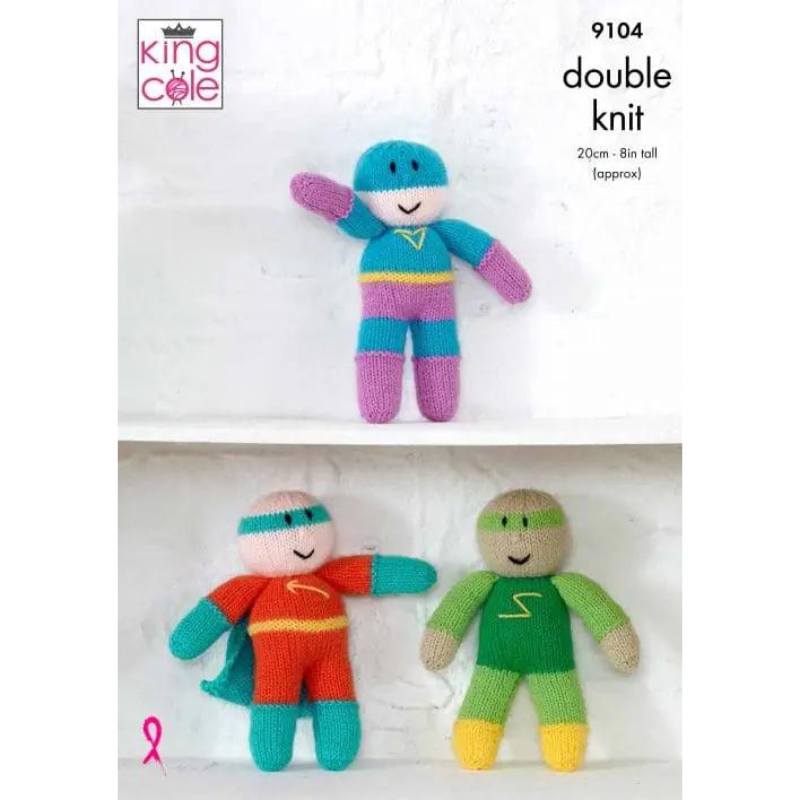 King Cole  Superheroes Knitted in Big Value DK 50g