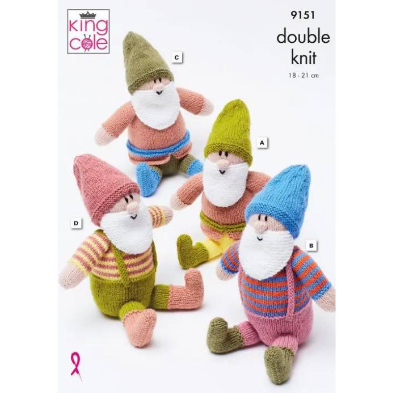 King Cole  Gnomes Knitted in Big Value DK 50g